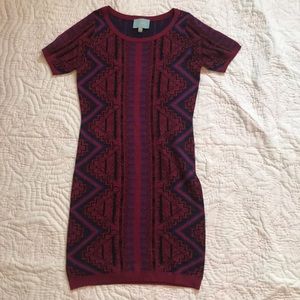 Geometric Skies Are Blue sweater dress